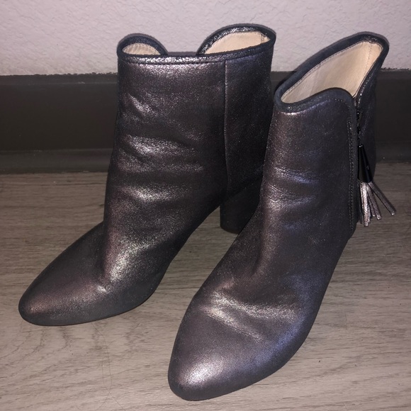 Louise RT Cue silver/Charcoal Leather Booties - Picture 2 of 5